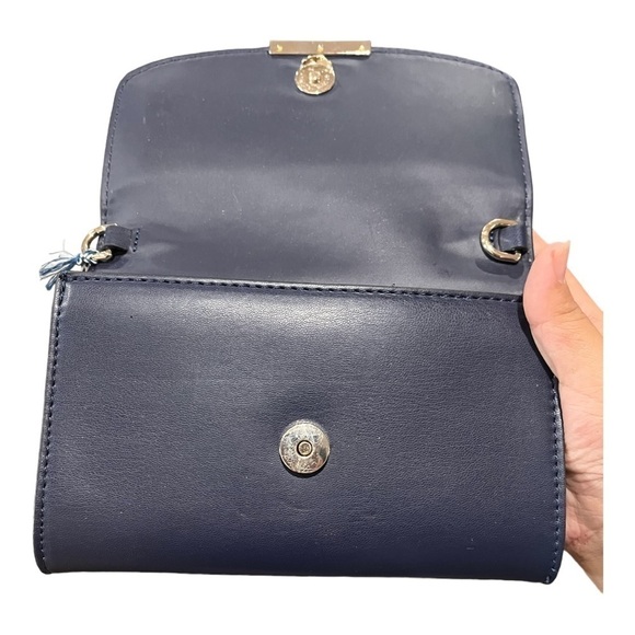 draper James navy daisy handbag purse clutch without strap - Picture 3 of 7
